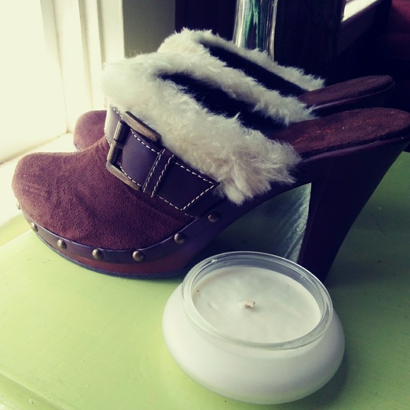 BAMBOO Shoes - 🌿🆕Wooden Suede Clog Heel🌿NWOT